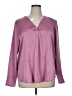 Ann Taylor 100% Polyester Purple Long Sleeve Blouse Size XL - photo 1