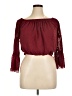 BAILEY'S BLOSSOMS 100% Polyester Burgundy 3/4 Sleeve Blouse Size XL - photo 1