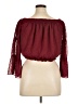 BAILEY'S BLOSSOMS 100% Polyester Burgundy 3/4 Sleeve Blouse Size XL - photo 2