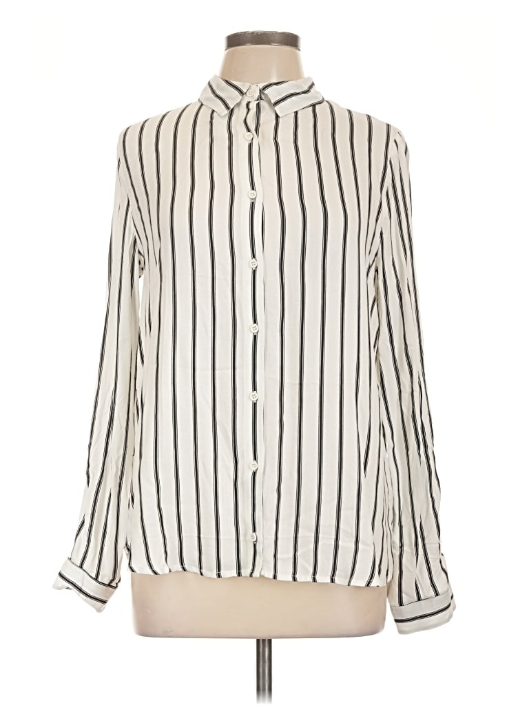 Pre-owned Lumiere Long Sleeve Blouse In Ivory