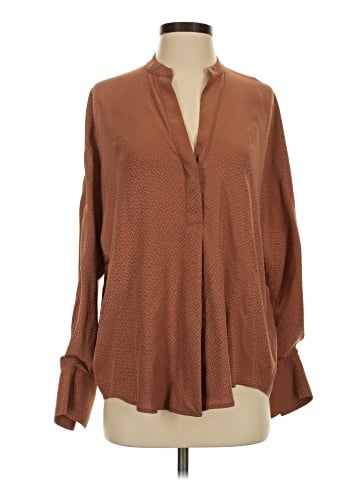 Vince. 3/4 Sleeve Silk Top (view 1)