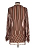CAbi 100% Polyester Stripes Brown Long Sleeve Blouse Size S - photo 2