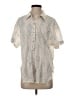Splendid Paisley Ivory Short Sleeve Button-Down Shirt Size XS - photo 1