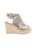 Kenneth Cole New York 100% Leather Silver Wedges Size 6 - photo 1