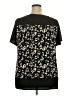 Ellen Tracy Animal Print Black Short Sleeve Blouse Size 2X - photo 2