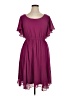 Torrid 100% Polyester Solid Purple Casual Dress Size 1X Plus (1) - photo 1