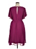 Torrid 100% Polyester Solid Purple Casual Dress Size 1X Plus (1) - photo 2