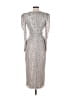 Mac Duggal 100% Polyester Metallic Silver Cocktail Dress Size 2 - photo 2