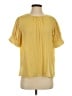 Vince Camuto 100% Polyester Yellow Short Sleeve Blouse Size S - photo 1
