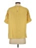 Vince Camuto 100% Polyester Yellow Short Sleeve Blouse Size S - photo 2