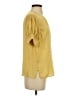 Vince Camuto 100% Polyester Yellow Short Sleeve Blouse Size S - photo 4