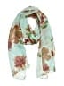 Laura Ashley 100% Polyester Floral Teal Blue Scarf One size - photo 1