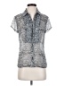 Worthington Silver Short Sleeve Blouse Size S - photo 1
