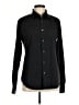Theory Solid Black Long Sleeve Button-Down Shirt Size M - photo 1