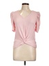 BCX Pink Short Sleeve Top Size L - photo 1