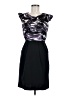 Max and Cleo Graphic Black Cocktail Dress Size 6 - photo 1