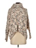 Moon & Madison 100% Polyester Tweed Tan Poncho Size XS - photo 1