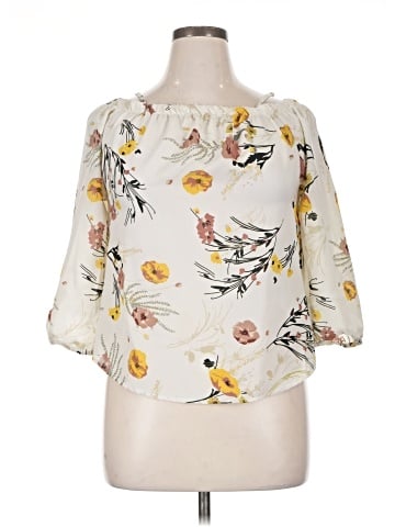 Blush 3/4 Sleeve Blouse (view 1)