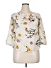Blush 100% Polyester Ivory 3/4 Sleeve Blouse Size XL - photo 1