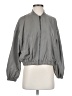 Pink Lily 100% Polyester Solid Gray Windbreaker Size S - photo 1
