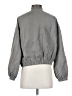 Pink Lily 100% Polyester Solid Gray Windbreaker Size S - photo 2