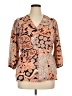 East Adeline 100% Polyester Paisley Orange 3/4 Sleeve Blouse Size 0X - photo 1