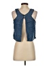 Pull&Bear 100% Lyocell Blue Sleeveless Blouse Size 26 waist - photo 2