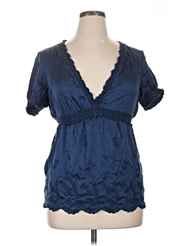 Boston Proper Short Sleeve Silk Top (view 1)