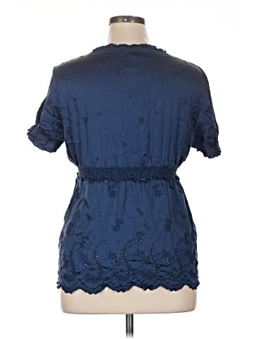 Boston Proper Short Sleeve Silk Top (view 2)