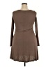 HiMONE Solid Brown Casual Dress Size M - photo 2