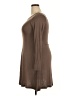 HiMONE Solid Brown Casual Dress Size M - photo 5