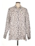 J.Jill Animal Print Ivory Long Sleeve Blouse Size L - photo 1