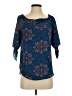 Renee C. Blue 3/4 Sleeve Blouse Size S - photo 1