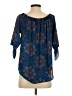 Renee C. Blue 3/4 Sleeve Blouse Size S - photo 2