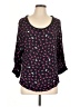 Maeve 100% Polyester Black 3/4 Sleeve Top Size 12 - photo 1