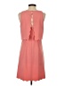 Ann Taylor LOFT 100% Polyester Solid Pink Casual Dress Size 2 - photo 2
