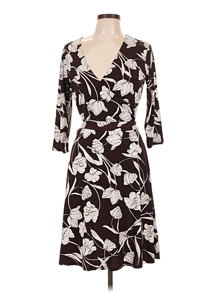 Pre-owned Leota Cocktail Dress In Brown
