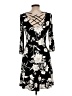 By & By Print Black Casual Dress Size L - photo 2