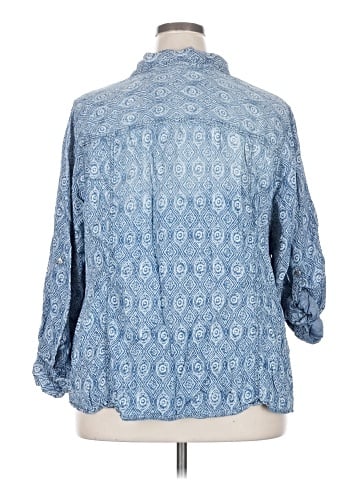 Catherines 3/4 Sleeve Button-Down Shirt (view 2)