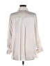 Zara 100% Polyester Metallic Ivory 3/4 Sleeve Blouse Size M - photo 2