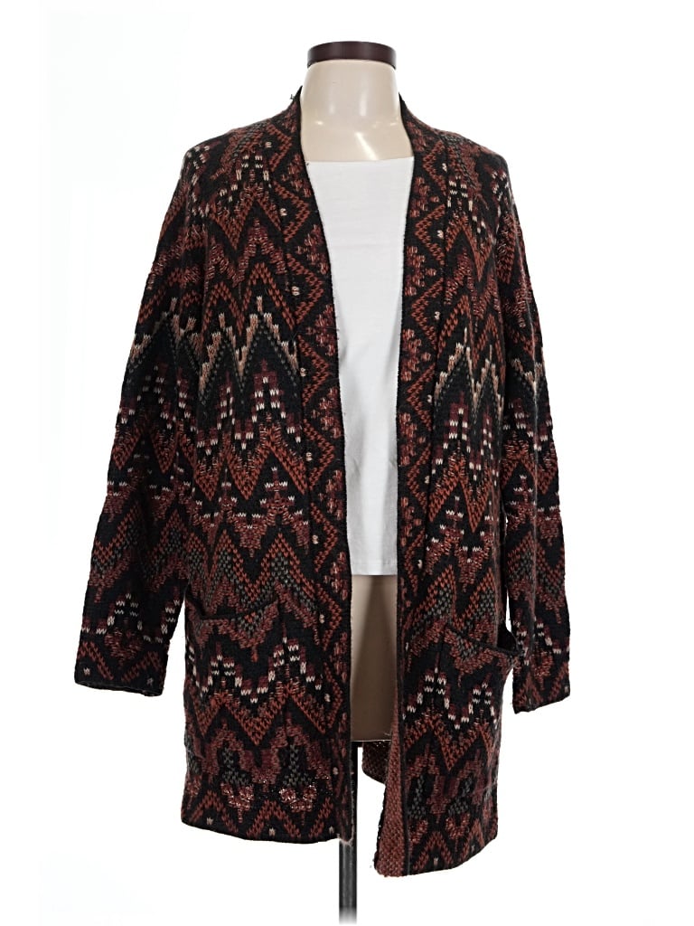 Pre-owned Lucky Brand Cardigan Sweater In Brown