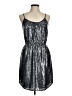 Rebecca Taylor 100% Polyester Metallic Silver Cocktail Dress One size - photo 1