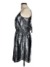 Rebecca Taylor 100% Polyester Metallic Silver Cocktail Dress One size - photo 5