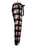 Shein 100% Polyester Plaid Black Casual Pants Size L - photo 4