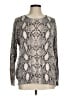 Olivaceous Animal Print Silver Tan Pullover Sweater Size M - photo 1