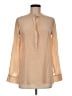 Vince. 100% Polyester Solid Tan Long Sleeve Blouse Size 6 - photo 1