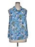 H&M 100% Polyester Blue Sleeveless Blouse Size 14 - photo 1