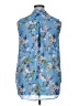 H&M 100% Polyester Blue Sleeveless Blouse Size 14 - photo 2