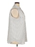 Ann Taylor 100% Polyester Polka Dots Ivory Sleeveless Blouse Size XL - photo 4
