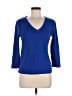 Rafaella 100% Cotton Blue Pullover Sweater Size M - photo 1